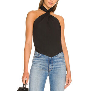 Anine Bing Chic Black Marilyn Halter Top Size XS
